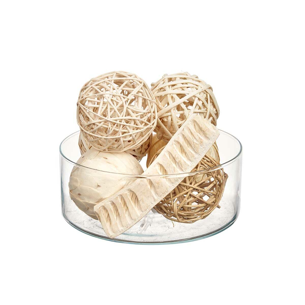 Dekoratives Ballset Gift Decor Weiß Braun 22 x 40 x 9 cm (12 Stück)